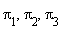 `&pi;__1`, `&pi;__2`, `&pi;__3`