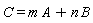 C = A*m+B*n