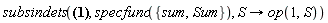 subsindets(sum(sum(`#mover(mi("u"),mo("&circ;"))`[m, n]*exp(-(2*I)*Pi*(m*(j+1)*L+l*n*J)/(J*L)), n = 0 .. L-1), m = 0 .. J-1)+sum(sum(`#mover(mi("u"),mo("&circ;"))`[m, n]*exp(-(2*I)*Pi*(m*(j-1)*L+l*n*J)/(J*L)), n = 0 .. L-1), m = 0 .. J-1)-4*(sum(sum(`#mover(mi("u"),mo("&circ;"))`[m, n]*exp(-(2*I)*Pi*(J*l*n+L*j*m)/(J*L)), n = 0 .. L-1), m = 0 .. J-1))+sum(sum(`#mover(mi("u"),mo("&circ;"))`[m, n]*exp(-(2*I)*Pi*(n*(l+1)*J+L*j*m)/(J*L)), n = 0 .. L-1), m = 0 .. J-1)+sum(sum(`#mover(mi("u"),mo("&circ;"))`[m, n]*exp(-(2*I)*Pi*(n*(l-1)*J+L*j*m)/(J*L)), n = 0 .. L-1), m = 0 .. J-1) = h^2*(sum(sum(`#mover(mi("&rho;",fontstyle = "normal"),mo("&circ;"))`[m, n]*exp(-(2*I)*Pi*(J*l*n+L*j*m)/(J*L)), n = 0 .. L-1), m = 0 .. J-1)), specfunc({Sum, sum}), proc (S) options operator, arrow; op(1, S) end proc)