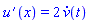 diff(u(x), x) = 2*(diff(v(t), t))