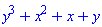 y^3+x^2+x+y
