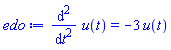 diff(diff(u(t), t), t) = -3*u(t)