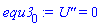 diff(diff(U(x), x), x) = 0