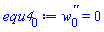 diff(diff(w[0](x), x), x) = 0