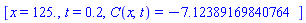 [x = 125., t = .2, C(x, t) = HFloat(-7.12389169840764)]