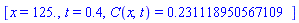 [x = 125., t = .4, C(x, t) = HFloat(0.23111895056710904)]