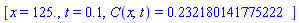 [x = 125., t = .1, C(x, t) = HFloat(0.23218014177522162)]