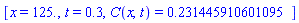 [x = 125., t = .3, C(x, t) = HFloat(0.23144591060109476)]