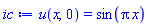 u(x, 0) = sin(Pi*x)