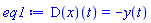 (D(x))(t) = -y(t)