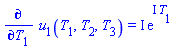 diff(u[1](T[1], T[2], T[3]), T[1]) = I*exp(I*T[1])