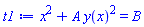 x^2+A*y(x)^2 = B
