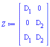 Matrix(3, 2, {(1, 1) = D[1], (1, 2) = 0, (2, 1) = 0, (2, 2) = D[2], (3, 1) = D[1], (3, 2) = D[2]})