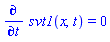 diff(svt1(x, t), t) = 0