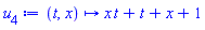 proc (t, x) options operator, arrow; x*t+t+x+1 end proc