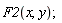 F2(x, y);