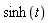 sinh(t)