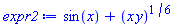 sin(x)+(x*y)^(1/6)