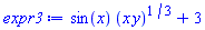 sin(x)*(x*y)^(1/3)+3