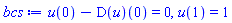 u(0)-(D(u))(0) = 0, u(1) = 1