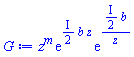 z^m*exp(((1/2)*I)*b*z)*exp(((1/2)*I)*b/z)