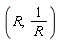 R, 1/R