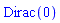 Dirac(0)
