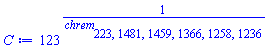 123^(1/chrem[223, 1481, 1459, 1366, 1258, 1236])
