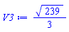 (1/3)*239^(1/2)