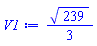(1/3)*239^(1/2)