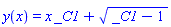 y(x) = x*_C1+(_C1-1)^(1/2)