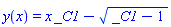 y(x) = x*_C1-(_C1-1)^(1/2)