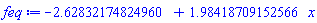 -HFloat(2.6283217482495957)+HFloat(1.9841870915256559)*x