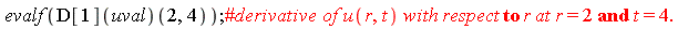 evalf((D[1](uval))(2, 4))
