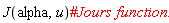 J(alpha, u)