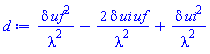 delta*uf^2/lambda^2-2*delta*ui*uf/lambda^2+delta*ui^2/lambda^2