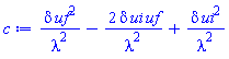 delta*uf^2/lambda^2-2*delta*ui*uf/lambda^2+delta*ui^2/lambda^2