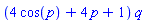 (4*cos(p)+4*p+1)*q