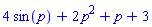 4*sin(p)+2*p^2+p+3
