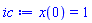 x(0) = 1