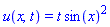u(x, t) = t*sin(x)^2