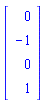 Vector[column]([[0], [-1], [0], [1]])