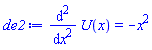diff(diff(U(x), x), x) = -x^2