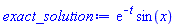 exp(-t)*sin(x)