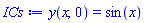 y(x, 0) = sin(x)