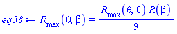 R__max(theta, beta) = (1/9)*R__max(theta, 0)*R(beta)