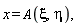 "x = A(xi,eta),"