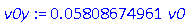 0.5808674961e-1*v0