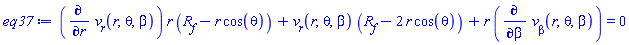 (diff(v__r(r, theta, beta), r))*r*(R__f-r*cos(theta))+v__r(r, theta, beta)*(R__f-2*r*cos(theta))+r*(diff(v__beta(r, theta, beta), beta)) = 0