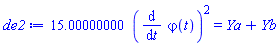 15.00000000*(diff(varphi(t), t))^2 = Ya+Yb